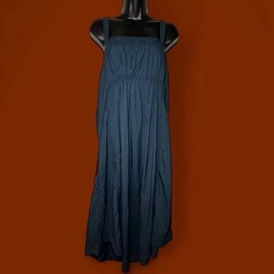 NWT Daily Practice by Anthropologie Blue Keesville Smocked Dress